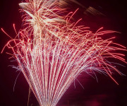Fireworks over the water in the UK