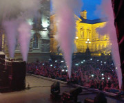 Stage smoke at a concert