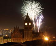 Fireworks displaying the UK