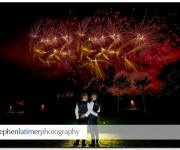 Wedding fireworks display in the UK