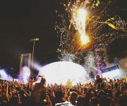 Confetti at a festival in the UK