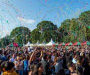 Confetti at a festival in the UK