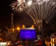 Fireworks in a town in the UK